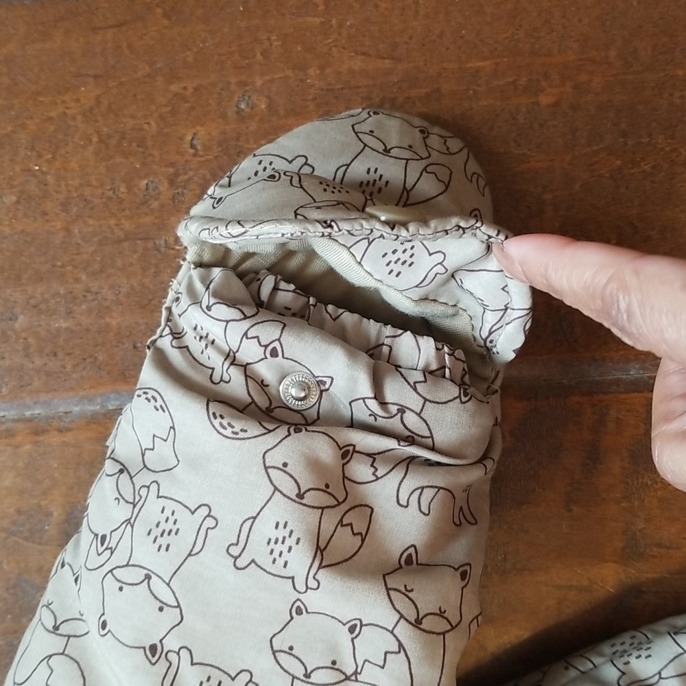 Carters Baby Sack Tan Brown Fox Print Car Seat Coat - Picture 10 of 10